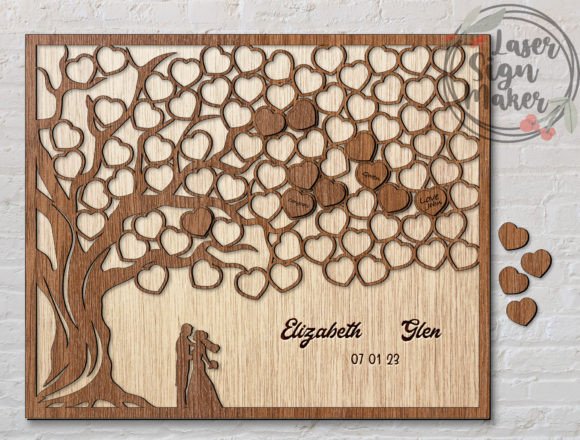 Download Heart Guest Book Wedding Tree of Love - Love Collection