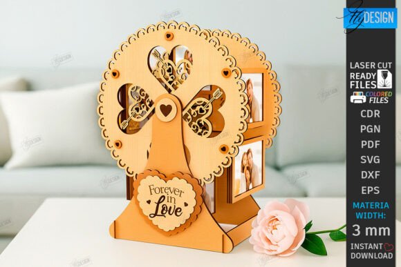 Download Ferris Wheel Photo Frame Laser Cut| Love - Love Collection