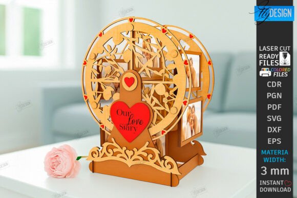 Download Ferris Wheel Photo Frame Laser Cut| Love - Love Collection