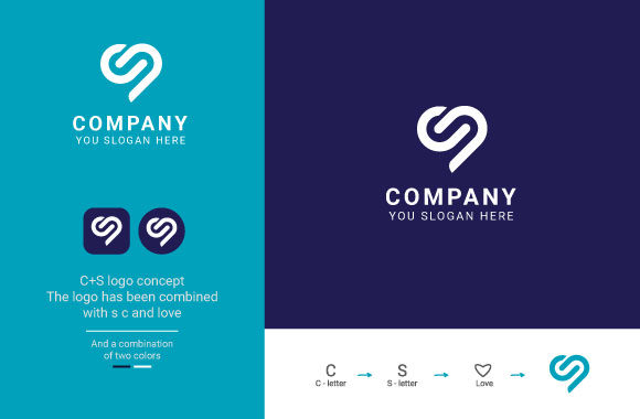 Download C+S Letter and Love Logo Template. - Love Collection
