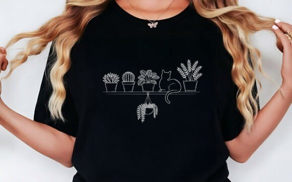 Download Plant Cat Lover T-shirt Design SVG PNG - Love Collection