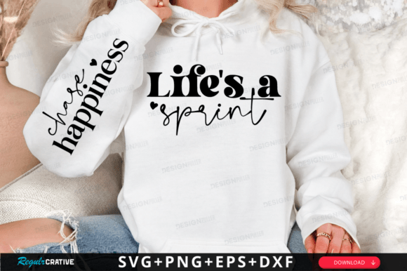 Download Life's a Sprint Sleeve Svg Design - Sprint Collection