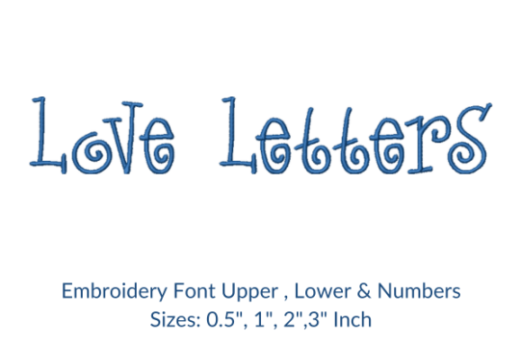 Download Love Letters Font Embroidery Design - Love Collection