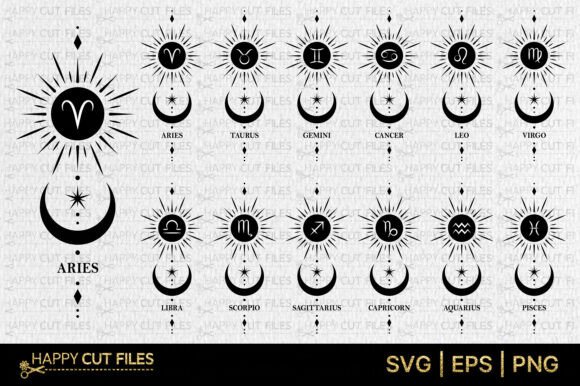 Download Zodiac Sign Celestial Magic Mystical Svg - Celestial Collection
