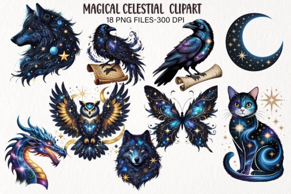 Download Magical Celestial PNG Clipart Bundle - Celestial Collection