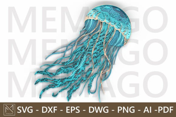 Download Layered Jellyfish SVG 3D Mandala Design - Mandala design Collection