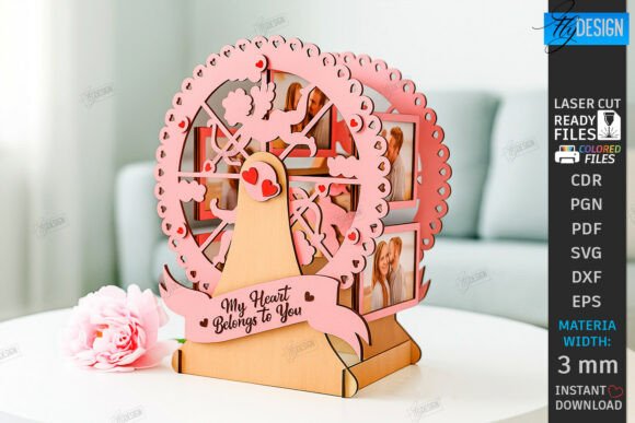 Download Ferris Wheel Photo Frame Laser Cut| Love - Love Collection