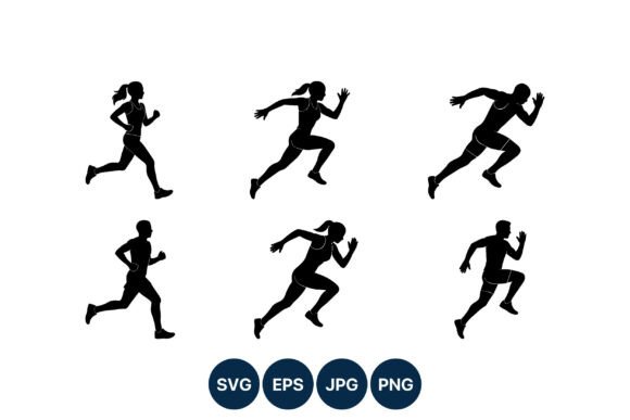 Download Runner Silhouettes Vector Art - Runner Collection